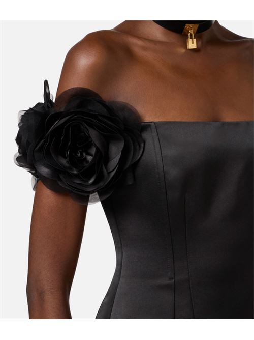 ABITO CON FIORI APPLICATI ELISABETTA FRANCHI | ABT5152E2110 nero